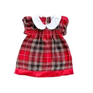Vintage Baby girl Small Wonders Plaid Dress